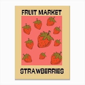 Fruit Market Strawberries Canvas Print