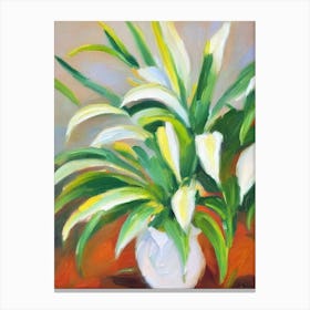 Easter Lily Impressionist Painting Plant Canvas Print