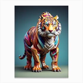 Polygonal Tiger Canvas Print