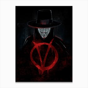 V For Vendetta V Canvas Print