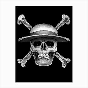 One Piece Skull Strawhat Canvas Print