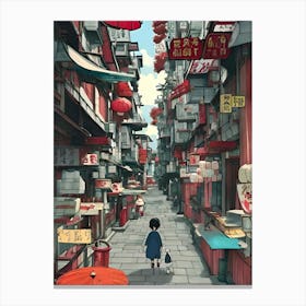 Asian Alley Canvas Print