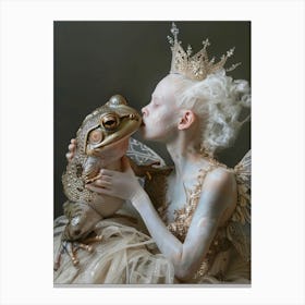 Albino princess Kissing Frog Canvas Print