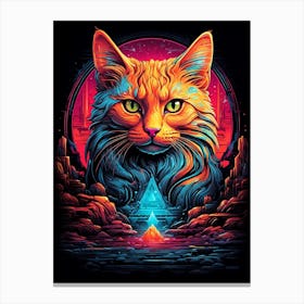 Psychedelic Cat 9 Canvas Print