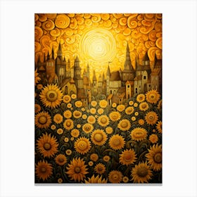 Sunflowers In The City Canvas Print