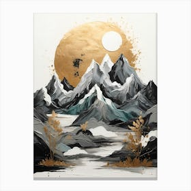 Mountain Landscape Oil Painting Canvas Print