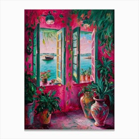 Pink Window Canvas Print