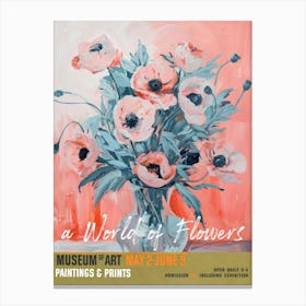 A World Of Flowers, Van Gogh Exhibition Poppy 4 Canvas Print