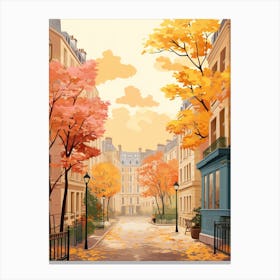 Paris In Autumn Fall Travel Art 4 Canvas Print