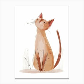Oriental Shorthair Cat Clipart Illustration 1 Canvas Print