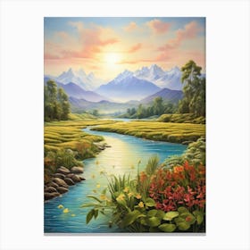 River In The Mountains 2 Canvas Print