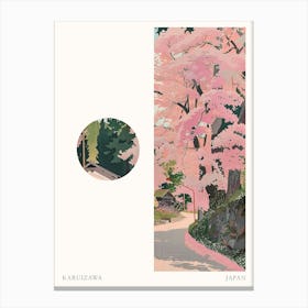 Karuizawa Japan 4 Cut Out Travel Poster Canvas Print