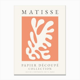 Matisse Orange Leaf Print 1 Canvas Print