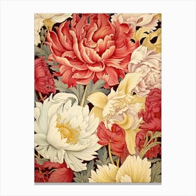 Peony Flower Pattern 2 Canvas Print