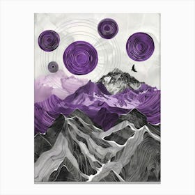 Purple Circles Canvas Print