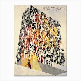 I Want To Break Free Lyrics Book Canvas Print