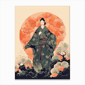 Female Samurai Onna Musha Illustration 3 Canvas Print