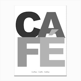 Coffee Cafe Typography Gift Kitchen Idea Canvas Print