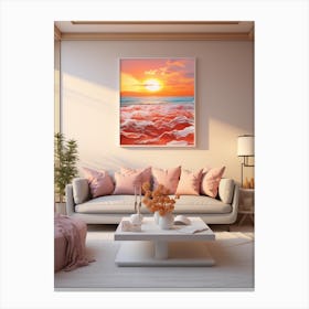 Sunset Over The Ocean Canvas Print