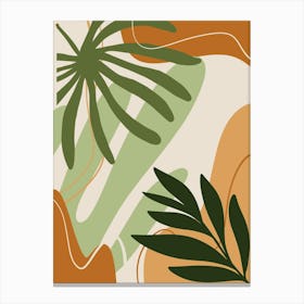 Abstract Tropical Leaves Canvas Print