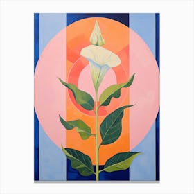 Snapdragon Flower 4 Hilma Af Klint Inspired Pastel Flower Painting Canvas Print