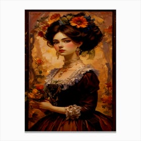 Victorian Lady, Oil Paint 1 Canvas Print