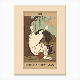 The Hanged Man   Cats Tarot Canvas Print