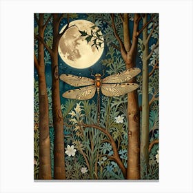 William Morris Dragonfly In The Forest Canvas Print