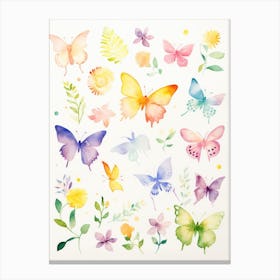 Watercolor Butterflies 9 Canvas Print