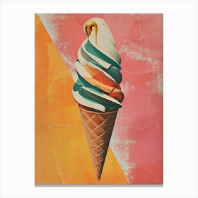 Kitsch Ice Cream Cone Collage 1 Canvas Print