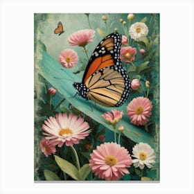 Butterfly In The Garden 1 Canvas Print