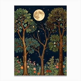 William Morris Moonlight In The Forest 40 Canvas Print