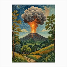 Erupting Volcano no2 Canvas Print