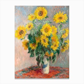 Bouquet Of Sunflowers (1881), Claude Monet Canvas Print