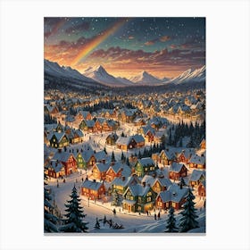 North Pole Village Canvas Print