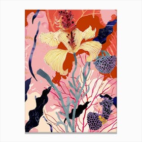 Colourful Flower Illustration Coral Bells 2 Canvas Print