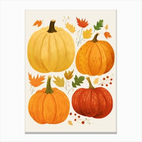 Cute Pumpkin Illustration 1 Canvas Print