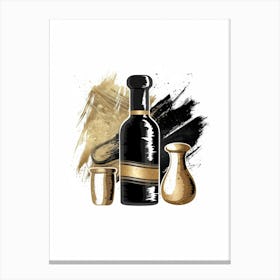 Scotch Whisky Bottle Canvas Print