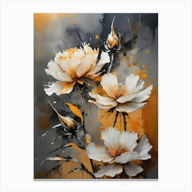 White Flowers 6 Canvas Print