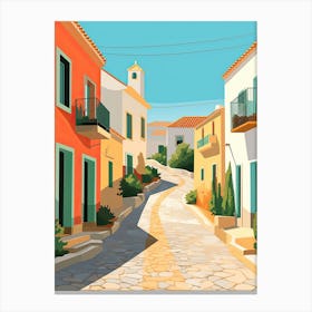 Algarve, Portugal, Flat Illustration 2 Canvas Print