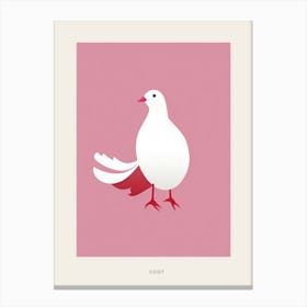 Minimalist Coot 1 Bird Poster Canvas Print