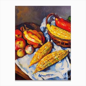 Corn Cezanne Style vegetable Canvas Print