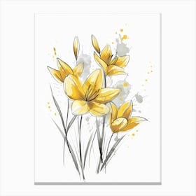 Yellow Lilies 2 Canvas Print