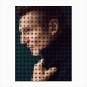 Liam Neeson In Style Dots Canvas Print