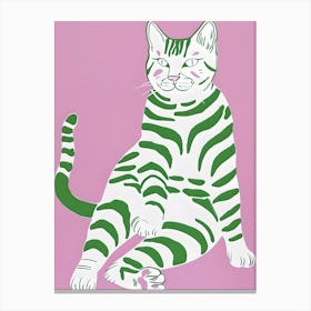 Striped Cat 4 Canvas Print