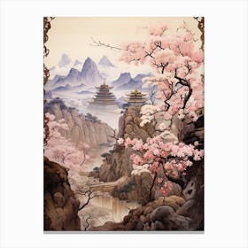 Plum Blossom Victorian Style 1 Canvas Print