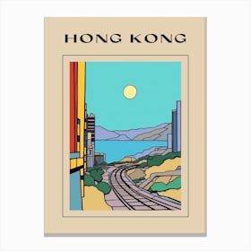 Minimal Design Style Of Hong Kong, China 4 Poster Canvas Print