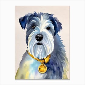 Kerry Blue Terrier 3 Watercolour dog Canvas Print