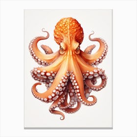Common Octopus Illustration 5 Canvas Print