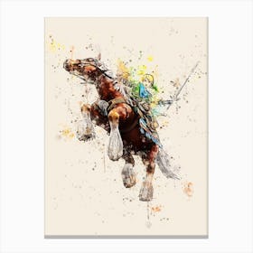 zelda On Horseback Canvas Art Canvas Print